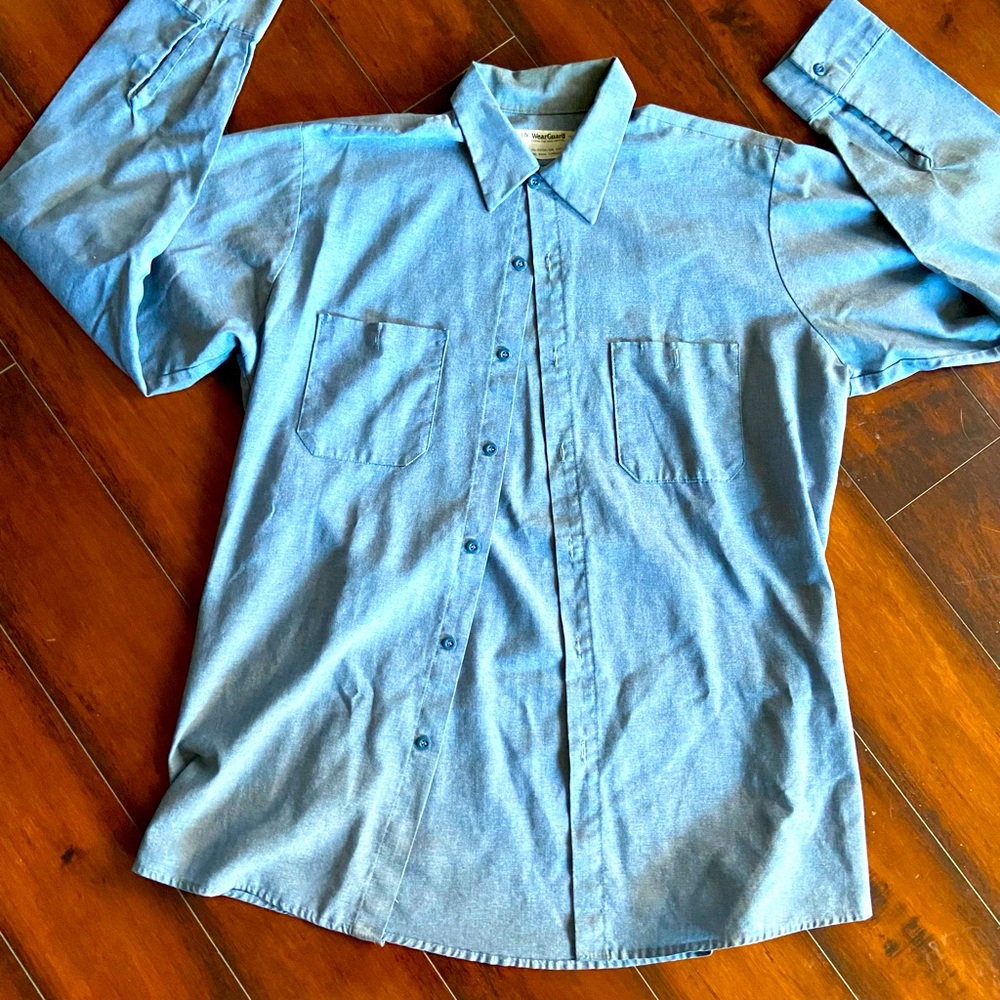 Vintage Wear Guard chambray shirt mens L